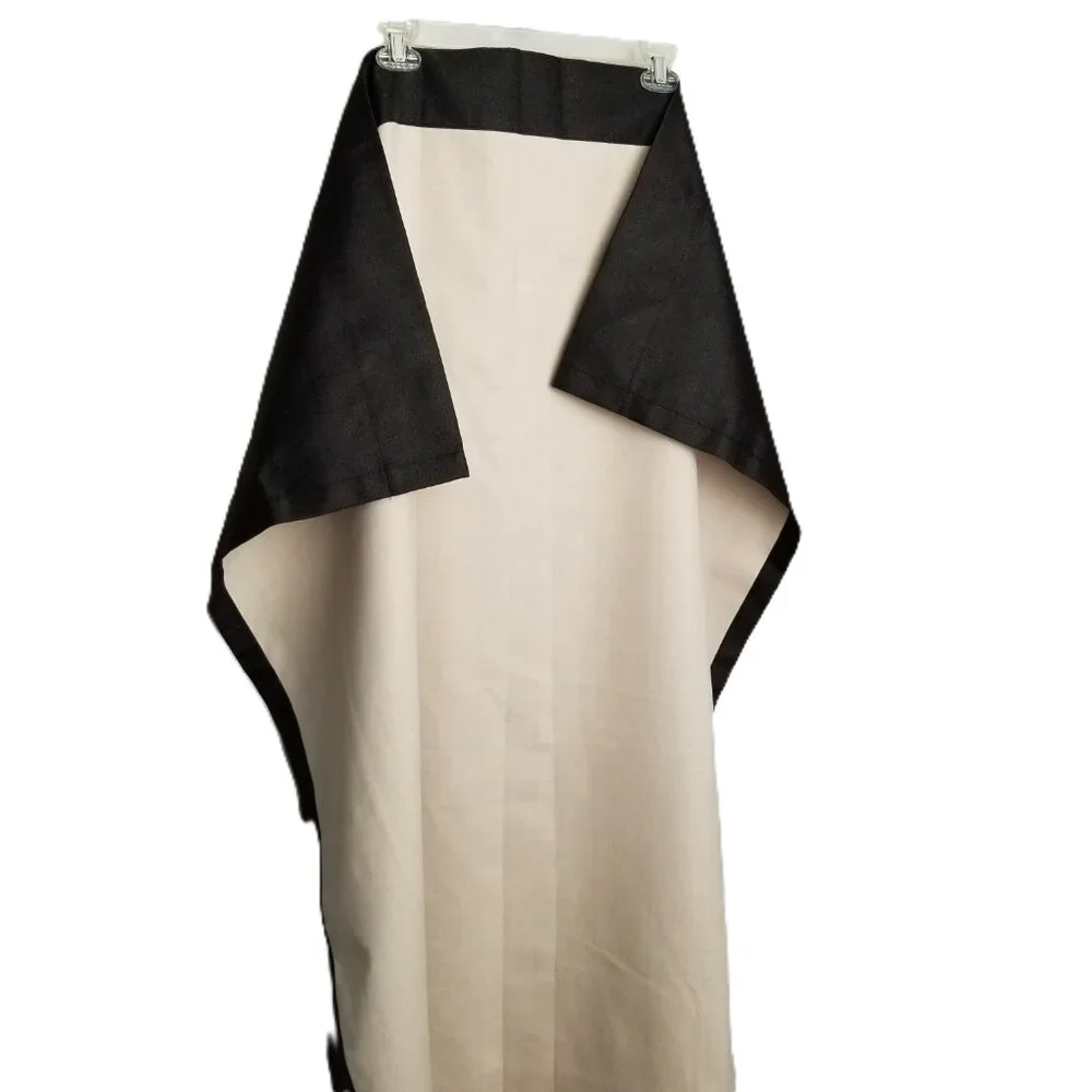Ellery Homestyles Black Blackout Curtain Panel 42x54 Cream Liner Rod Pocket